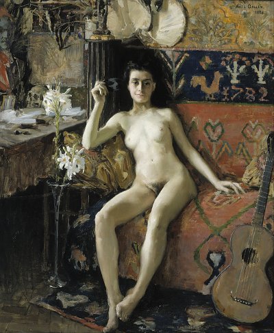 Demaskiert von Akseli Gallen Kallela als Kunstdruck auf Leinwand