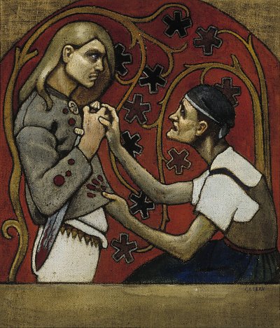 Der Brudermord von Akseli Gallen Kallela als Kunstdruck auf Leinwand