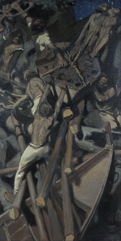 Der Raub des Sampo von Akseli Gallen Kallela als Kunstdruck auf Leinwand