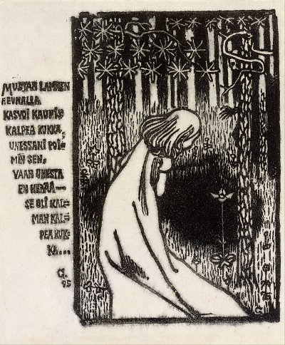 Flower of Death von Akseli Gallen Kallela als Kunstdruck auf Leinwand