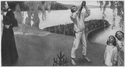 Fruehling von Akseli Gallen Kallela als Kunstdruck auf Leinwand