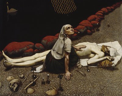 Lemminkainens Mutter von Akseli Gallen Kallela als Kunstdruck auf Leinwand