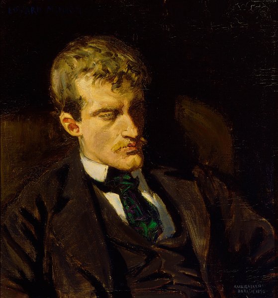 Kunstdruck Portraet des Edvard Munch von Akseli Gallen Kallela als Leinwandbild