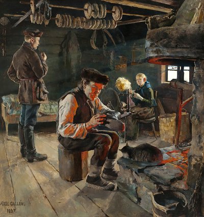 Volkstuemliches Leben Kunstdruck