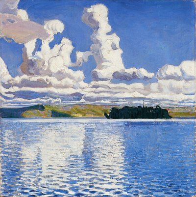 Wolkentuerme von Akseli Gallen Kallela als Kunstdruck auf Leinwand