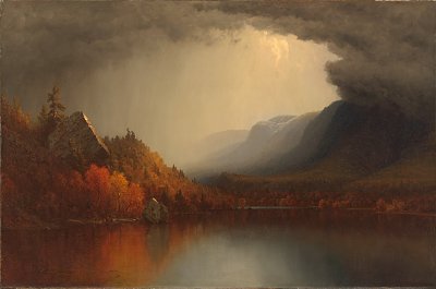 Bürgerkrieg in Gifford Ein aufkommender Sturm von Albert-Bierstadt als Kunstdruck auf Leinwand