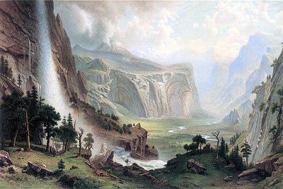 Der Dom von Yosemite von Albert-Bierstadt als Kunstdruck auf Leinwand