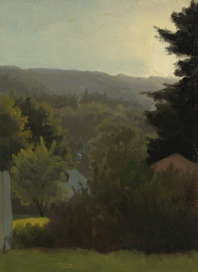 Forested hills von Albert-Bierstadt als Kunstdruck auf Leinwand
