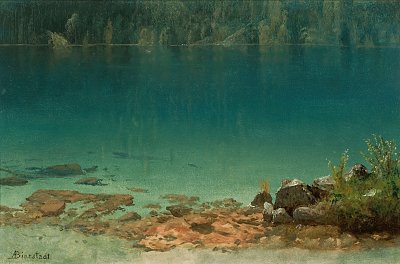 See Szene von Albert Bierstadt als Kunstdruck auf Leinwand