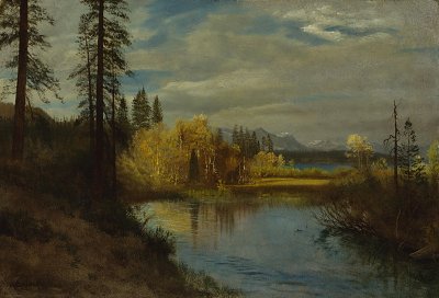 See Tahoe von Albert Bierstadt als Kunstdruck auf Leinwand