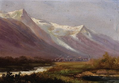 Studie Gebirge von Albert Bierstadt als Kunstdruck auf Leinwand