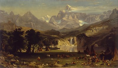The Rocky Mountains, Lander's Spitze von Albert Bierstadt als Kunstdruck auf Leinwand