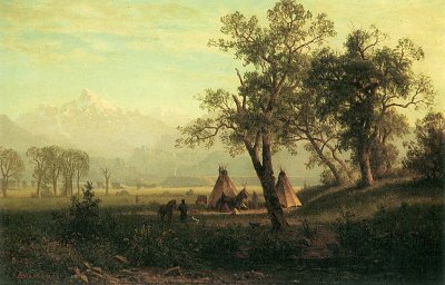 Wind Fluss Gebirge Nebraskas Landschaft von Albert Bierstadt als Kunstdruck auf Leinwand