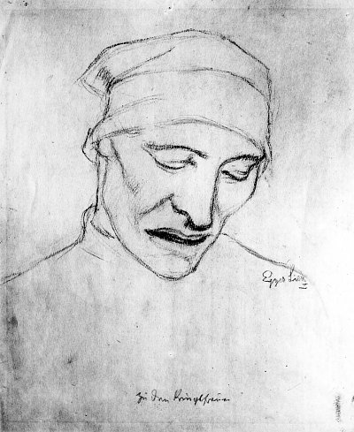 Kriegsfrauen von Albin-Egger-Lienz als Kunstdruck auf Leinwand