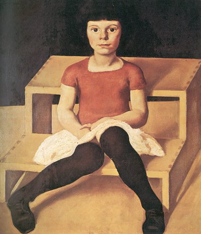 Lla, die juengere Tochter von Albin-Egger-Lienz als Kunstdruck auf Leinwand