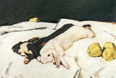 Tote Hasen von Albin-Egger-Lienz als Kunstdruck auf Leinwand
