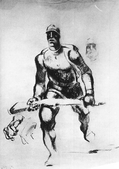 Vorbeigehender Soldat von Albin-Egger-Lienz als Kunstdruck auf Leinwand