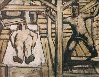 Zeugung Entwurf von Albin-Egger-Lienz als Kunstdruck auf Leinwand