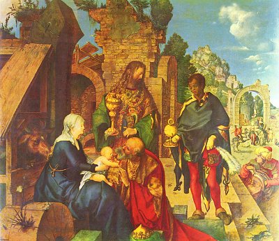 Anbetung der Koenige 1 von Albrecht Dürer als Kunstdruck auf Leinwand