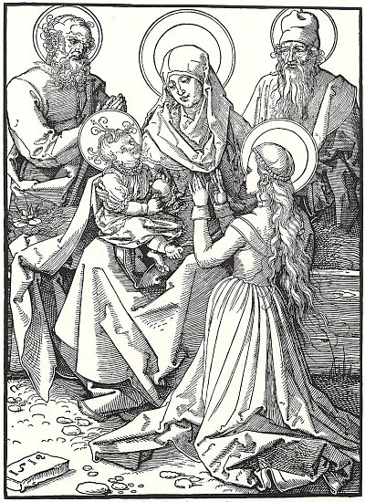 Hl Sippe von Albrecht Dürer/Illustrationen als Kunstdruck auf Leinwand