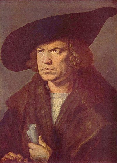 Portraet eines Unbekannten von Albrecht Dürer als Kunstdruck auf Leinwand