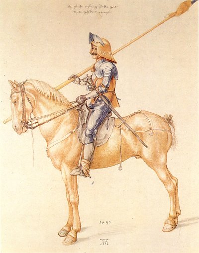Reiter im Harnisch von Albrecht Dürer als Kunstdruck auf Leinwand