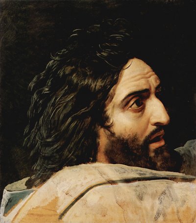 Kopf Johannes des Taeufers von Alexander Andrejewitsch Iwanow als Kunstdruck auf Leinwand