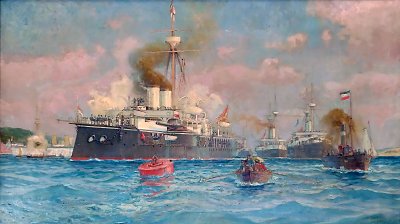 Flottenbetreiber in Kiel von Alexander Kircher als Kunstdruck auf Leinwand