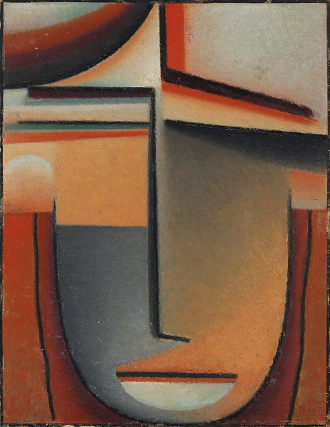 Kunstdruck Abstrakter Kopf Tragik von Alexej von Jawlensky als Leinwandbild
