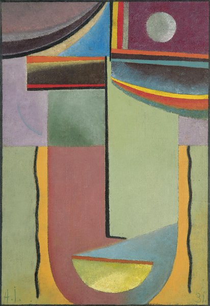 Kunstdruck Abstrakter Kopf von Alexej von Jawlensky als Leinwandbild