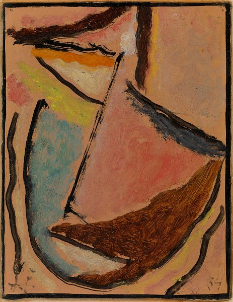 Kunstdruck MeditationKleiner abstrakter Kopf von Alexej von Jawlensky als Leinwandbild