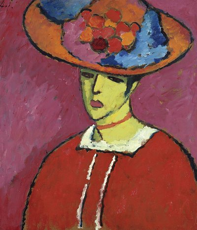 Schokko mit Tellerhut von Alexej von Jawlensky als Kunstdruck auf Leinwand