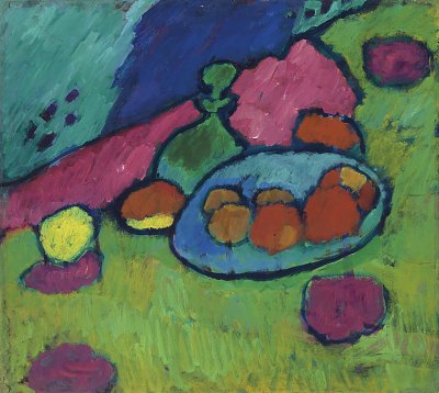 Stilleben mit Obstschale von Alexej von Jawlensky als Kunstdruck auf Leinwand