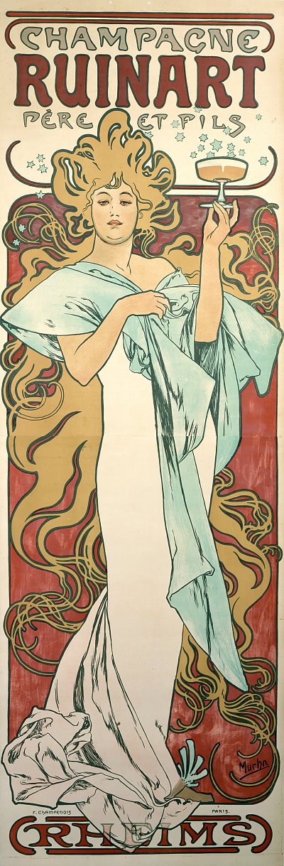 Ruinart von Alfons Mucha als Kunstdruck auf Leinwand
