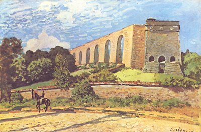 Aquaedukt in Port Marly von Alfred Sisley als Kunstdruck auf Leinwand