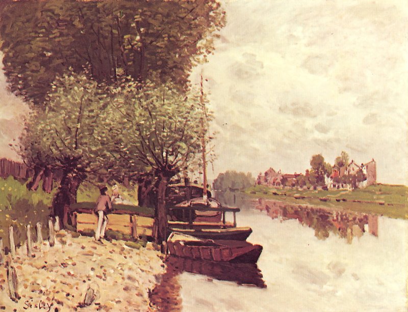 Die Seine bei Bougival 1 von Alfred Sisley als Leinwandbild