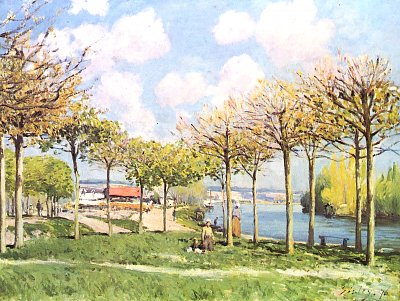 Die Seine bei Bougival 2 von Alfred Sisley als Kunstdruck auf Leinwand