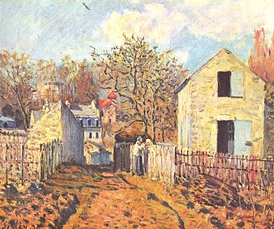 Dorf von Voisins von Alfred Sisley als Kunstdruck auf Leinwand
