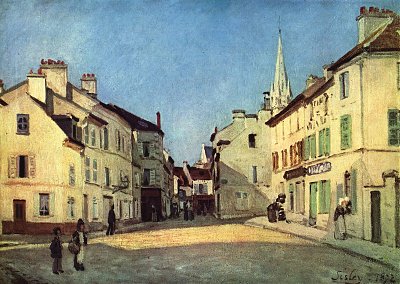 Platz in Argenteuil von Alfred Sisley als Kunstdruck auf Leinwand