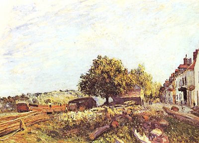 Saint Mammes am Morgen von Alfred Sisley als Kunstdruck auf Leinwand