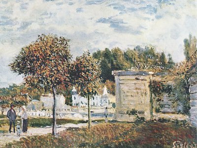 Schwemme von Marly von Alfred Sisley als Kunstdruck auf Leinwand