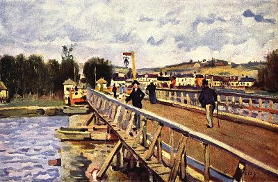 Steg in Argenteuil von Alfred Sisley als Kunstdruck auf Leinwand