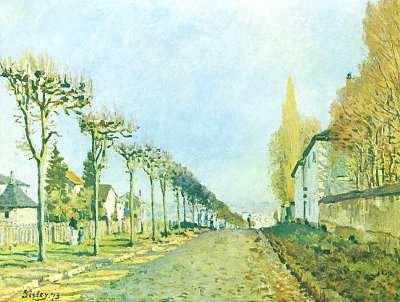 Weg nach Severes bei Louveciennes von Alfred Sisley als Kunstdruck auf Leinwand