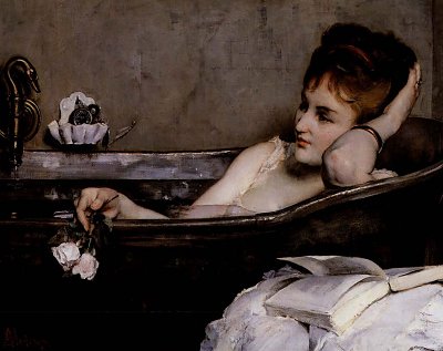 Badewanne von Alfred Stevens als Kunstdruck auf Leinwand