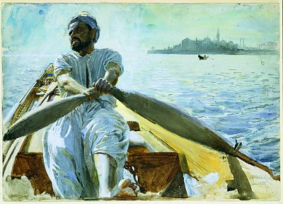 Caique Oarsman von Anders Zorn als Kunstdruck auf Leinwand
