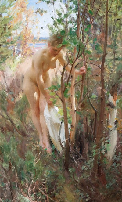 En Eva von Anders Zorn als Kunstdruck auf Leinwand