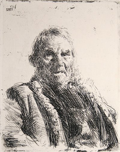 Gammal Knek von Anders Zorn als Kunstdruck auf Leinwand