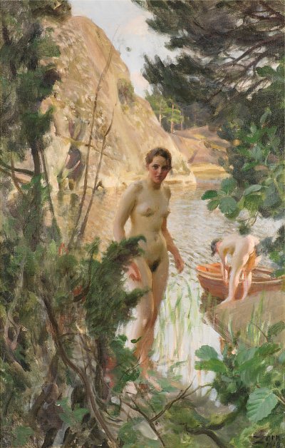 Jollen von Anders Zorn als Kunstdruck auf Leinwand