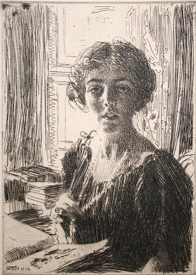 Kronprinsessan Margareta von Anders Zorn als Kunstdruck auf Leinwand