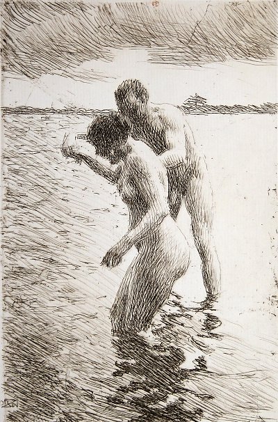 Lots von Anders Zorn als Kunstdruck auf Leinwand